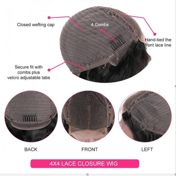 Short Bob Closure Wigs - Picture 4 of 5